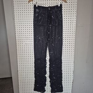 Stylish Black Ruched Women's Pants